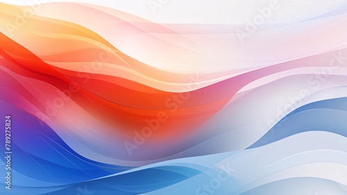 abstract background with smooth lines in red, orange and blue colors