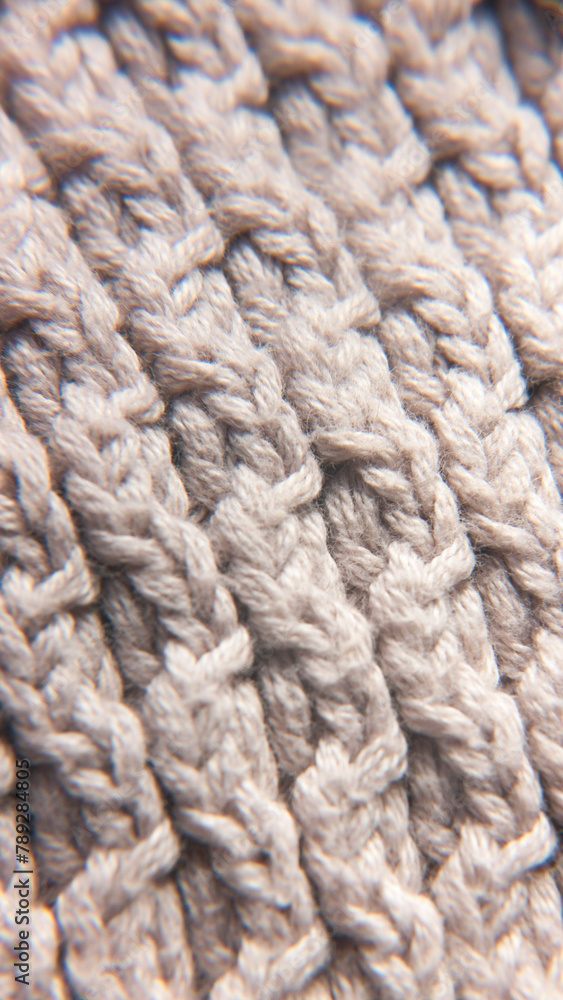 Detalle de jersey de lana blanca con tejido entrelazado Detalle de jersey de lana blanca con tejido entrelazado