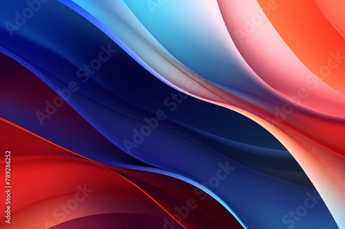 abstract background with smooth lines in blue, red and orange colors