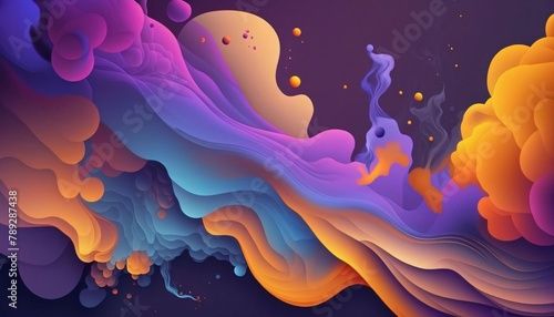 Abstract colorful background with liquid shapes. Vector illustration for your design.