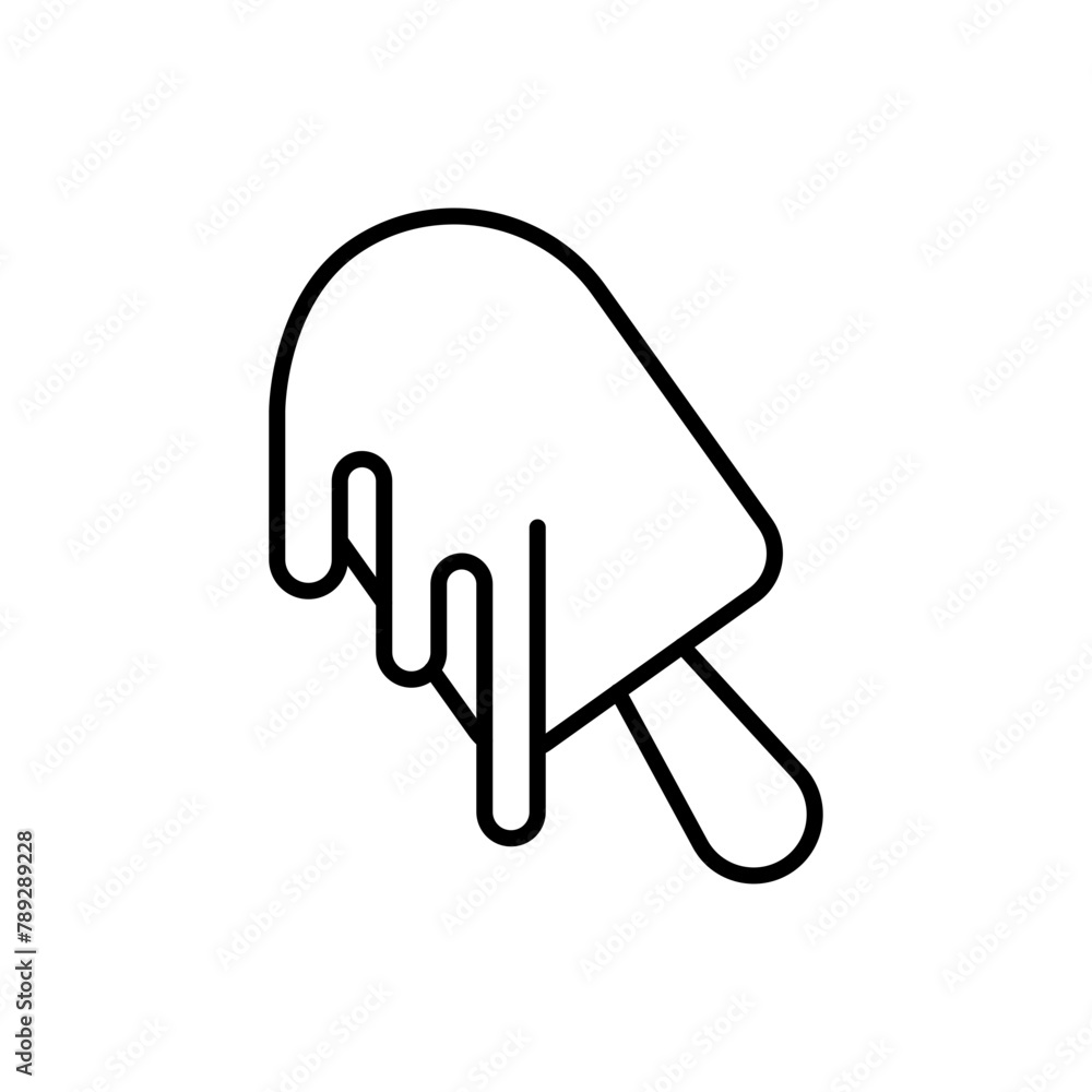 Caramel ice cream outline icons, minimalist vector illustration ,simple transparent graphic element .Isolated on white background Caramel ice cream outline icons, minimalist vector illustration ,simple transparent graphic element .Isolated on white background