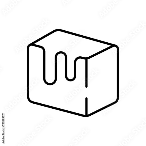 Caramel outline icons, minimalist vector illustration ,simple transparent graphic element .Isolated on white background