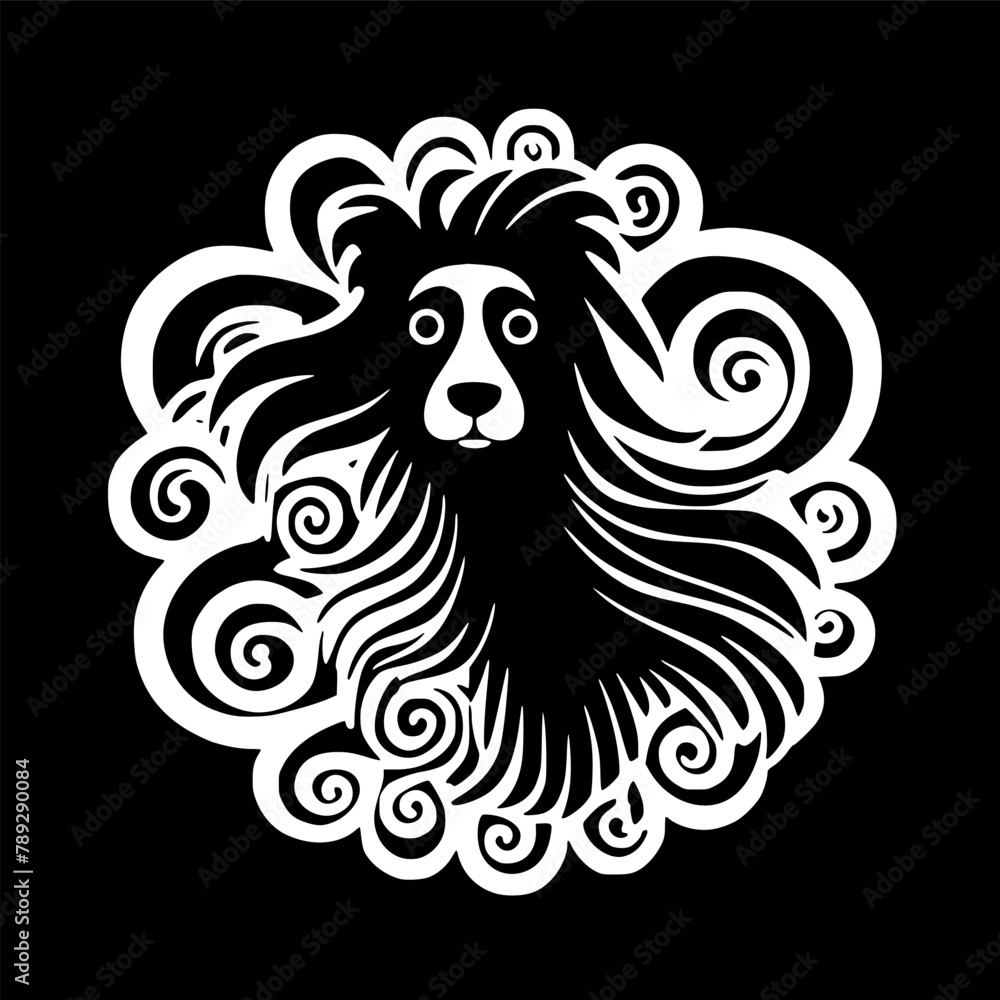 Shetland Sheepdog | Black and White Vector illustration Shetland Sheepdog | Black and White Vector illustration