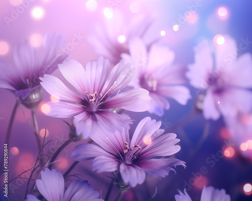 Abstract background of purple daisies. Used for making wallpapers  posters  postcards  brochures.