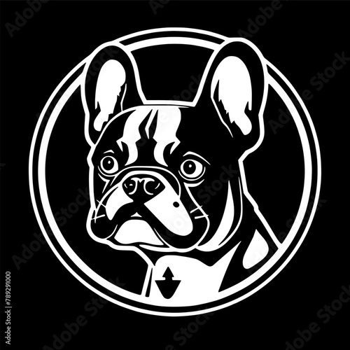 French Bulldog - Minimalist and Flat Logo - Vector illustration