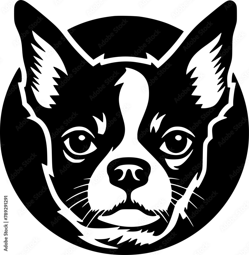 Chihuahua - Black and White Isolated Icon - Vector illustration Chihuahua - Black and White Isolated Icon - Vector illustration