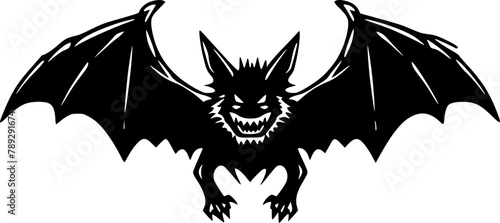 Bat - Minimalist and Flat Logo - Vector illustration