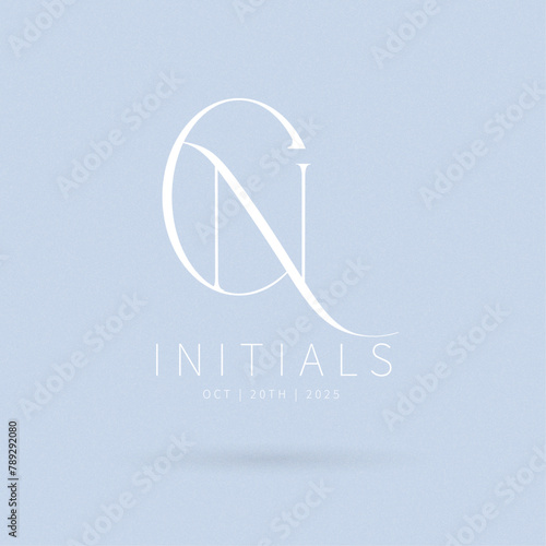 CN Typography Initial Letter Brand Logo, CN brand logo, CN monogram Wedding logo, abstract logo design	