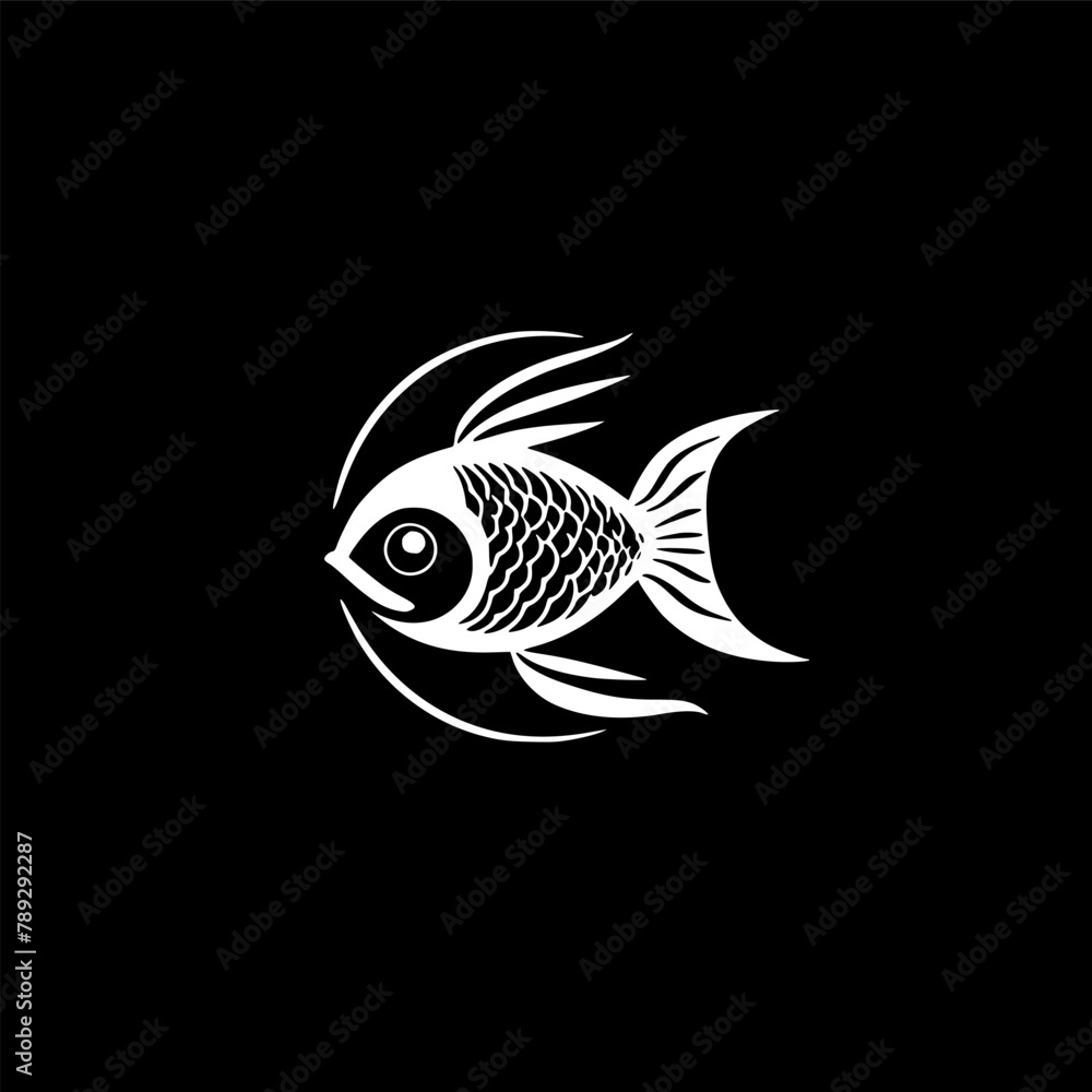 Goldfish - Minimalist and Flat Logo - Vector illustration