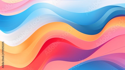 Abstract colorful background with wavy lines. Vector illustration for your design