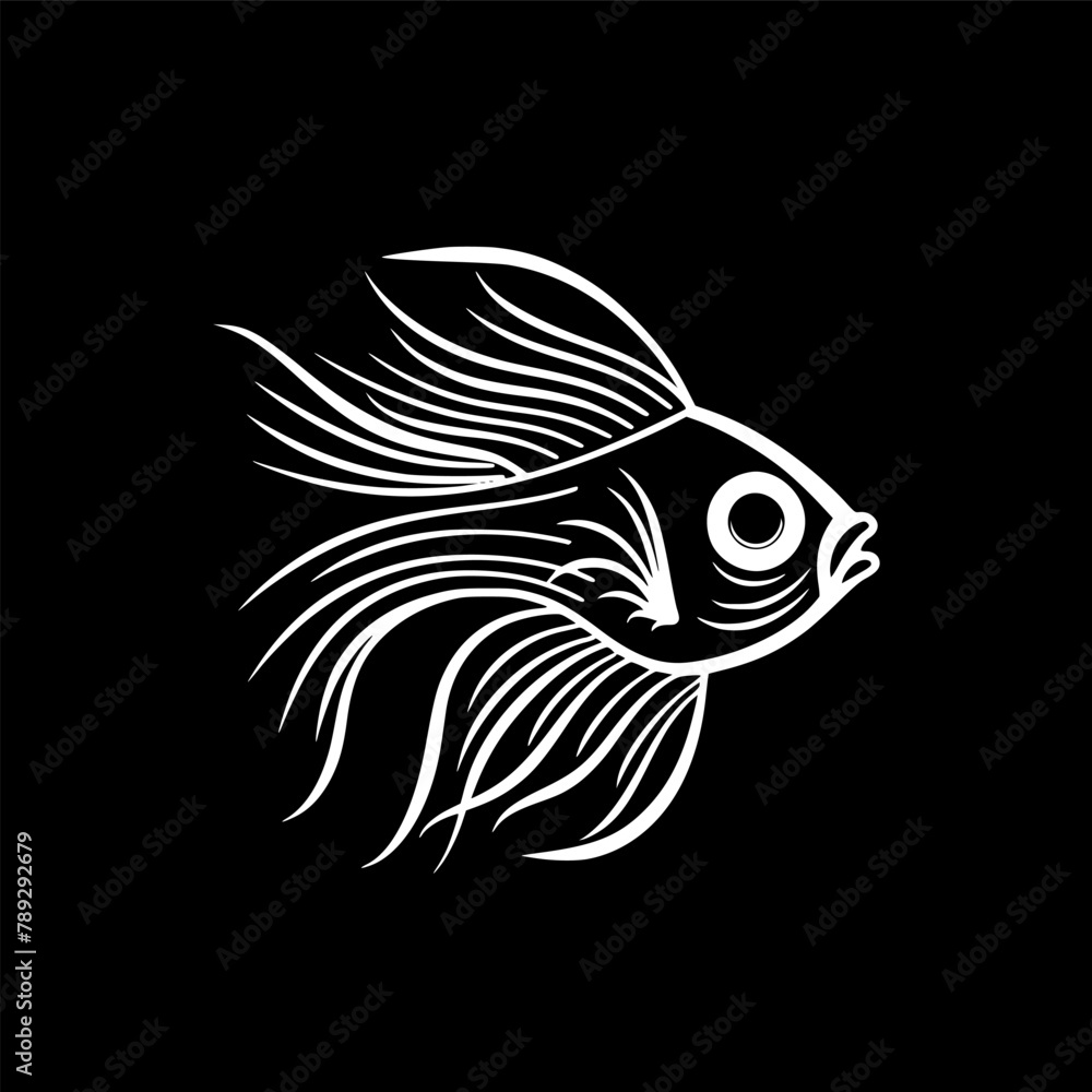 Angelfish | Black and White Vector illustration Angelfish | Black and White Vector illustration