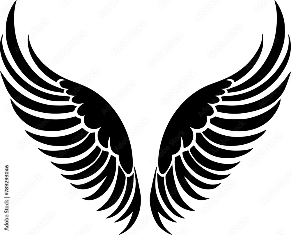 Fototapeta premium Angel Wings - Minimalist and Flat Logo - Vector illustration