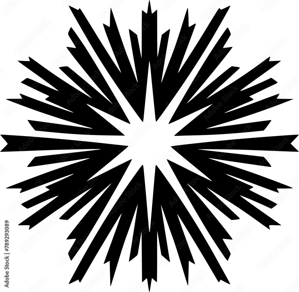 Obraz premium Explosion - Black and White Isolated Icon - Vector illustration