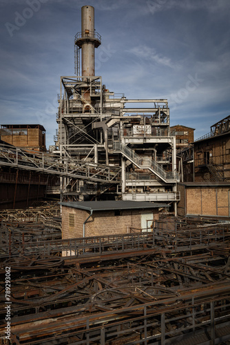 abandoned large-scale steel mill