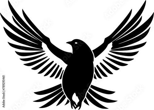 Pigeon | Black and White Vector illustration
