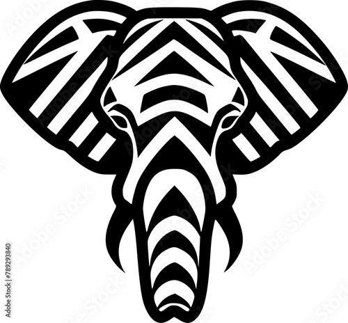 Elephant - Minimalist and Flat Logo - Vector illustration