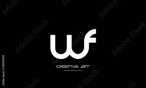 FW, WF, F, W abstract letters logo monogram