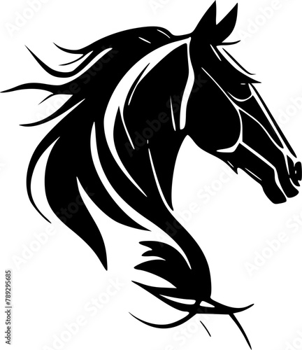 Horse - Minimalist and Flat Logo - Vector illustration