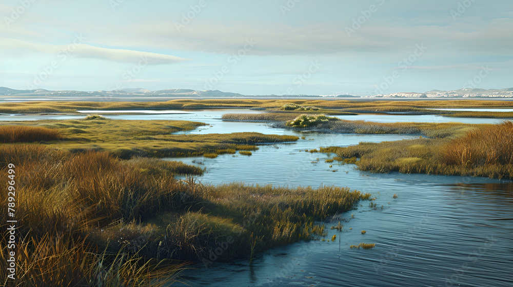 Birdlife sanctuary with a landscape featuring a lake Birdlife sanctuary with a landscape featuring a lake