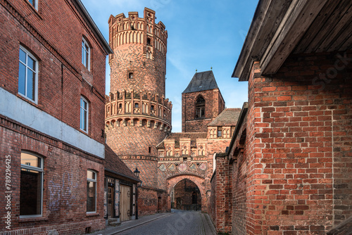 the Neustädter Tor from Tangermünde Germany is one of the most beautiful medieval gate systems in northern Germany