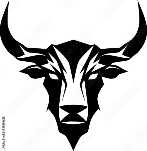Bull - Minimalist and Flat Logo - Vector illustration