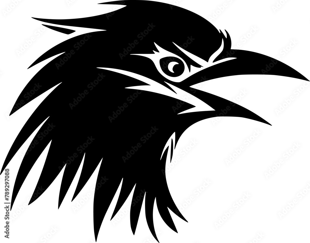 Fototapeta premium Crow - Minimalist and Flat Logo - Vector illustration
