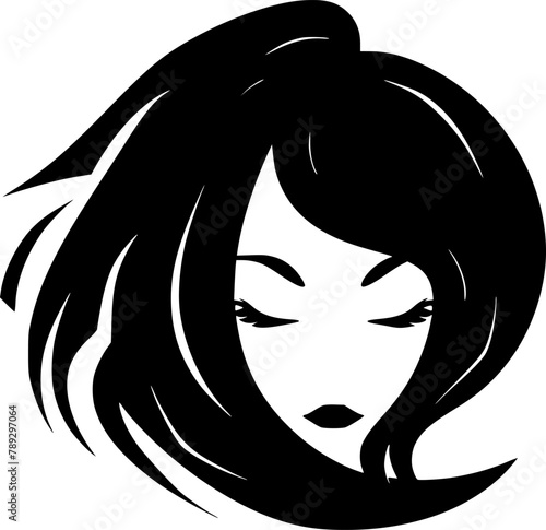 Hair | Minimalist and Simple Silhouette - Vector illustration