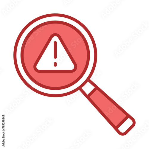 Fraud red line filled icon