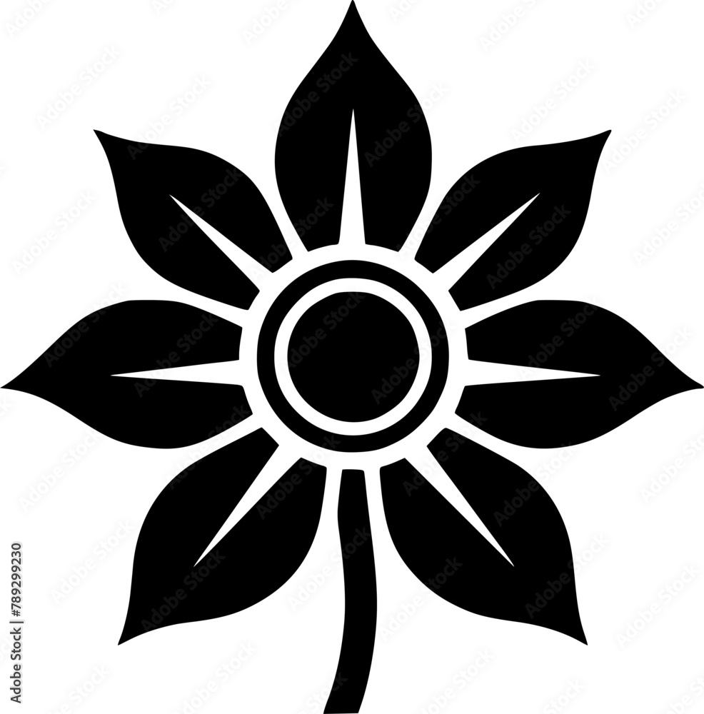 Flower - Minimalist and Flat Logo - Vector illustration Flower - Minimalist and Flat Logo - Vector illustration
