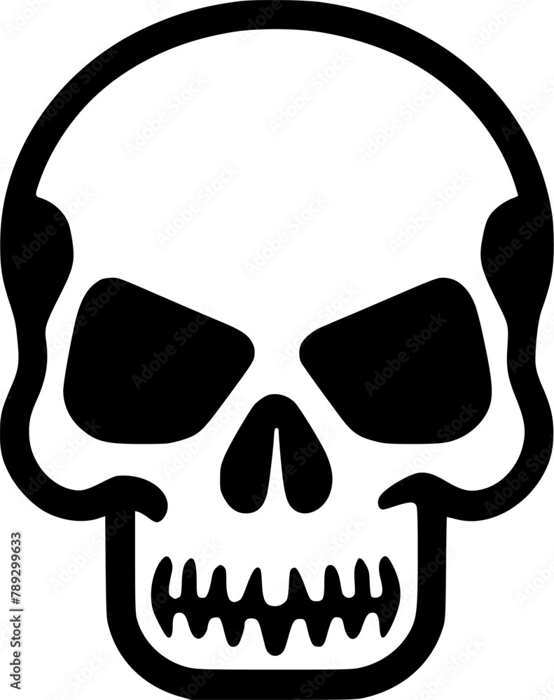 Skull | Black and White Vector illustration Skull | Black and White Vector illustration