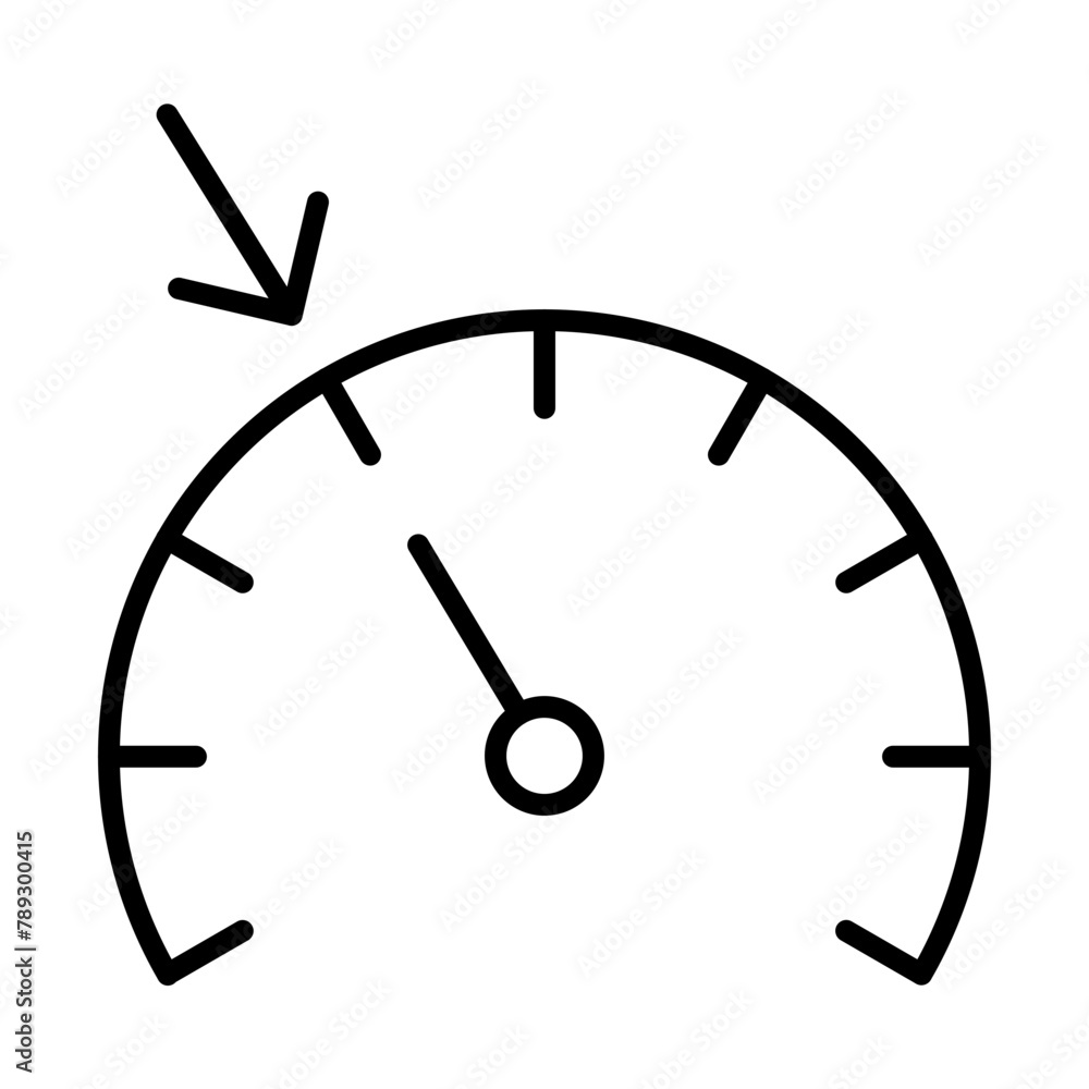 Cruise control line icon Cruise control line icon