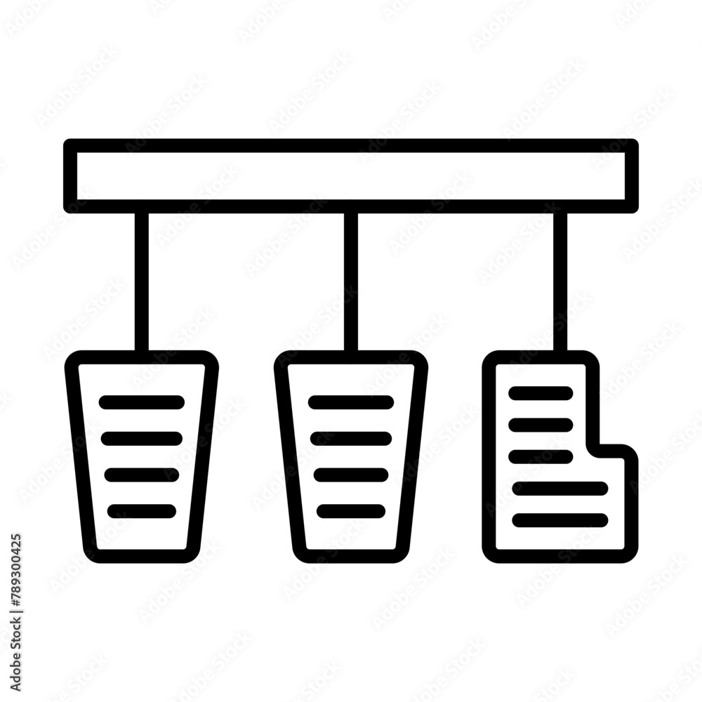 Pedal line icon