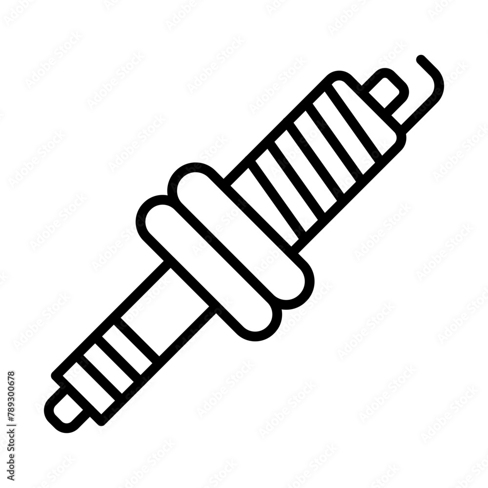 Car plug line icon