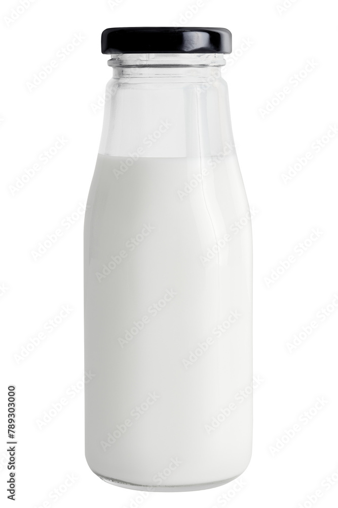 Fresh milk in a glass bottle design element Fresh milk in a glass bottle design element