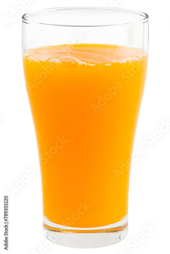 Obraz na plátne A glass of fresh organic orange juice design element