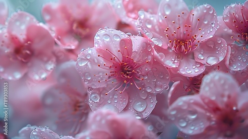 Zoom in on the delicate petals of a cherry blossom  capturing their softness and ethereal beauty.