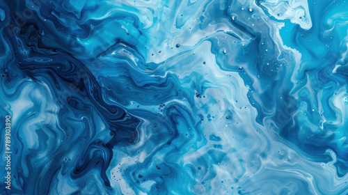 abstract watercolor paint blue liquid background with fluid marble texture. abstract art painting, texture for banner, wallpaper or cover © Rangga Bimantara