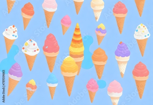 Pixel-Art-Ice-Cream-Cone-Flat-Vector-Groovy-Lofi-I