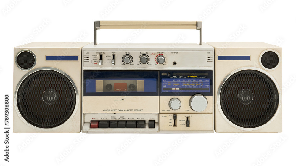 Old radio cassette design element