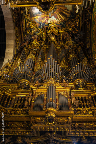 Interior of the Braga Cathedral in Braga, Portugal