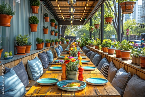 Outdoor Dining Room Unique Design Style professional photography photo