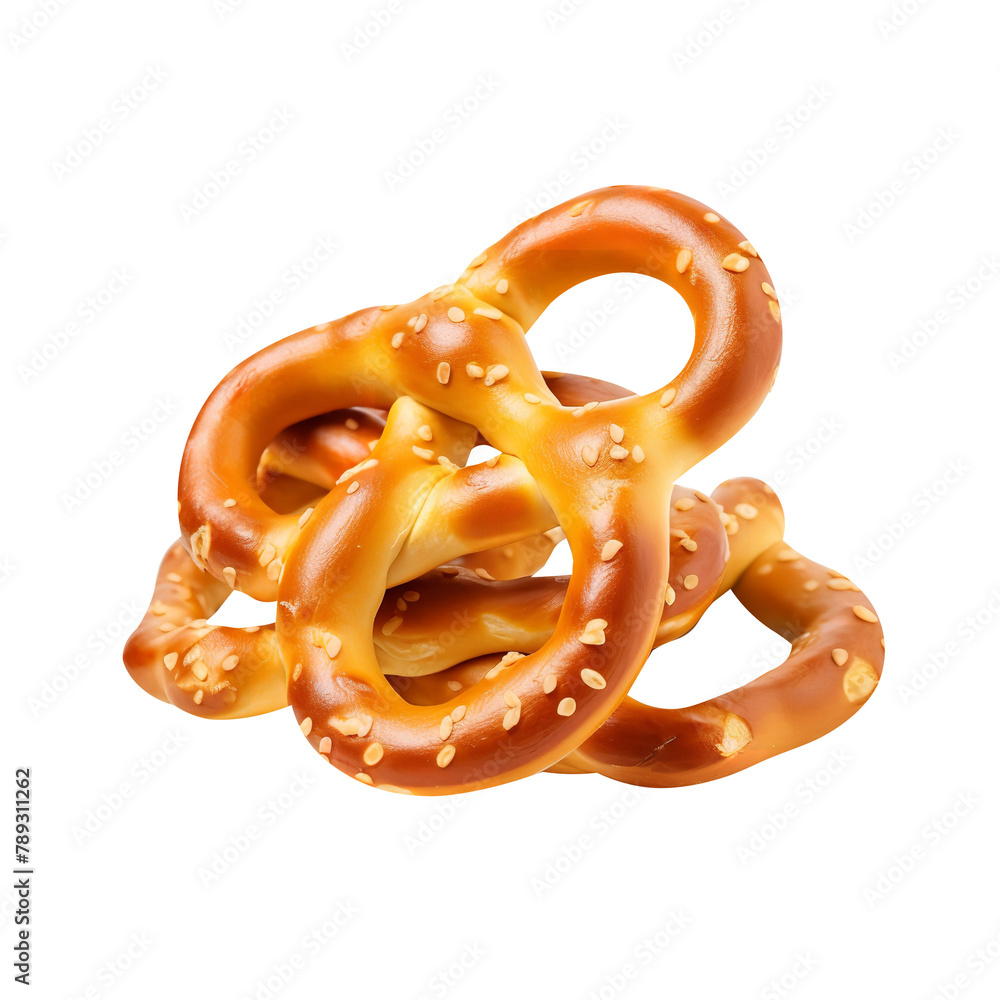 Tasty Pretzel Isolated On Transparent Background Tasty Pretzel Isolated On Transparent Background