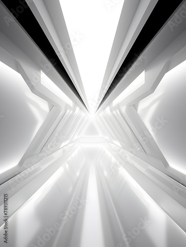 Geometric Tunnel of Light:A Futuristic Architectural Passage
