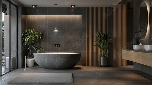 bathroom with a modern and luxurious feel