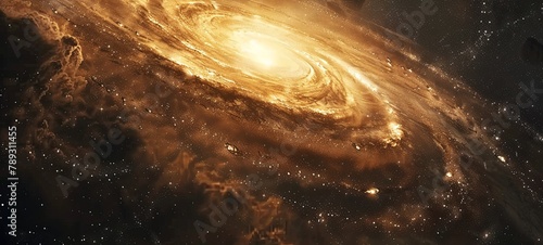 galaxy in 4K, deep space exploration, birth of a galaxy. Rotating spiral galaxy. generative ai