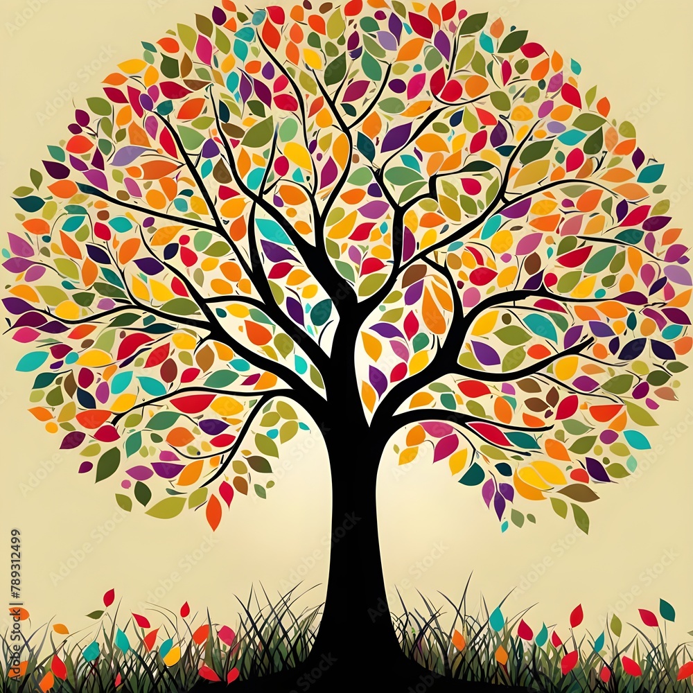 Obraz premium Abstract Autumn Tree