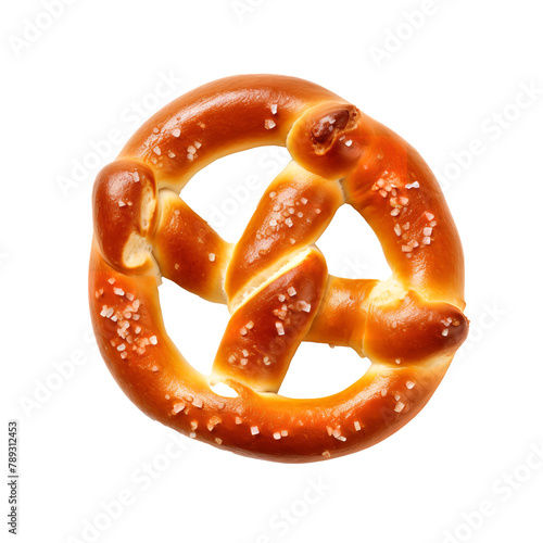 Tasty Pretzel Isolated On Transparent Background  photo