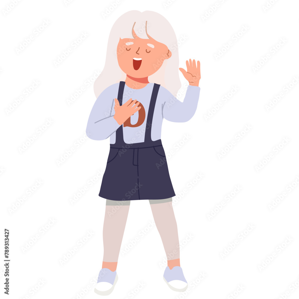 Happy African-American boy, cheerful excited expression on his face, waving. Happy cheerful cheerful black child. Flat vector illustration on white background Happy African-American boy, cheerful excited expression on his face, waving. Happy cheerful cheerful black child. Flat vector illustration on white background