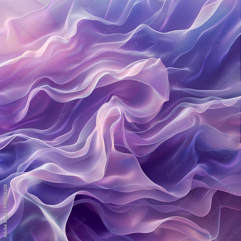 Obraz premium A purple fabric with a wave-like pattern