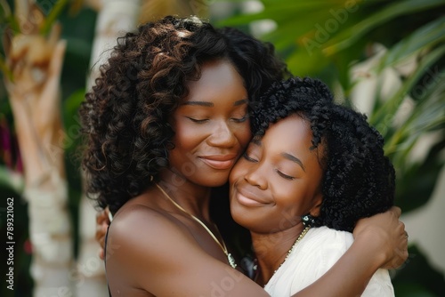 african american mother and daughter hugging family love and bonding lifestyle photography